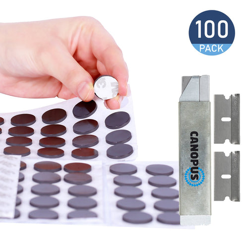 Round Magnets with Adhesive Backing
